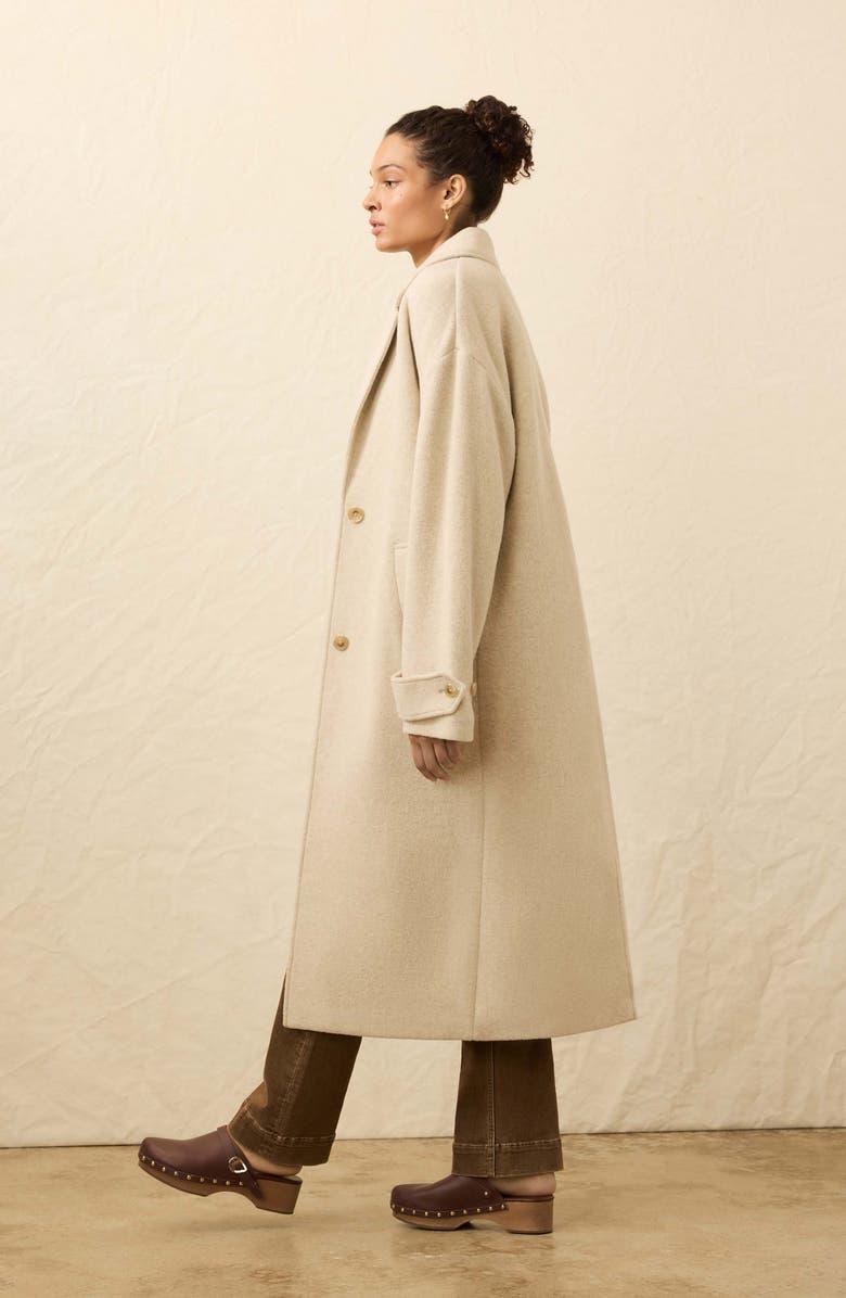 Faherty Atlantic Wool Blend Knit Coat, Alternate, color, Oat Melange