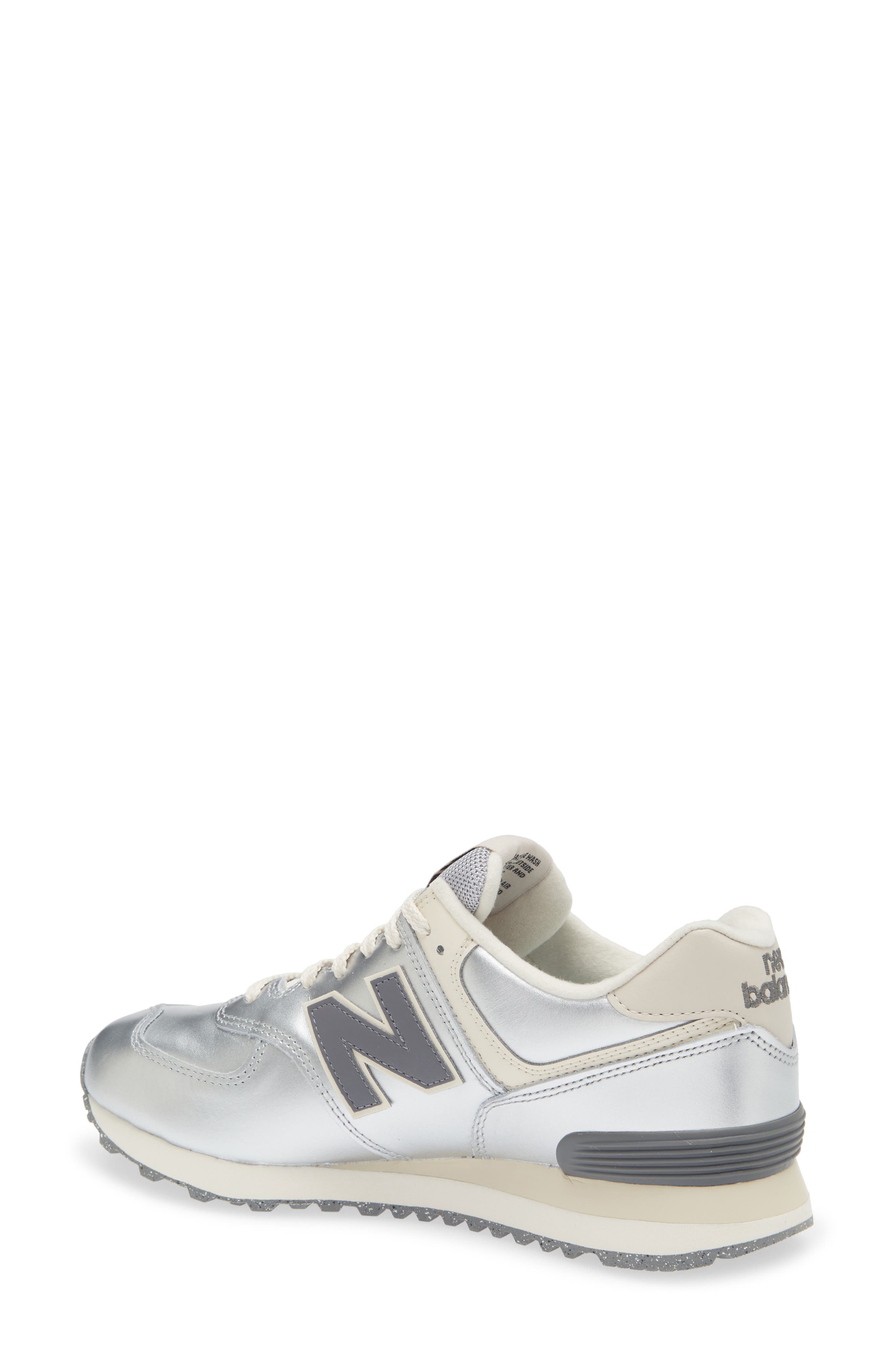 New Balance 574 Sneaker, Alternate, color, Metallic Silver/ Arctic Grey