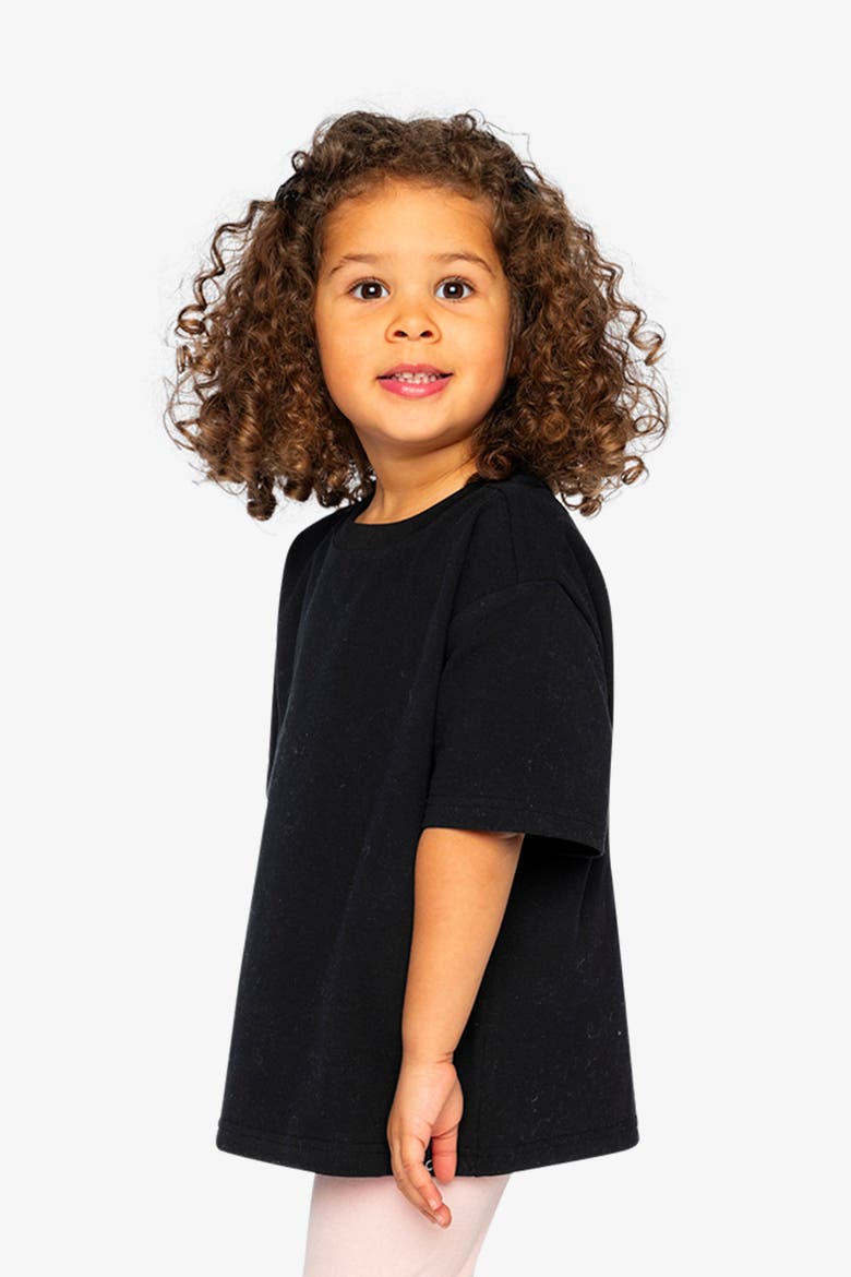 Heavy Jersey Crew Neck Wide Short Sleeve T-Shirt, Alternate, color, Black