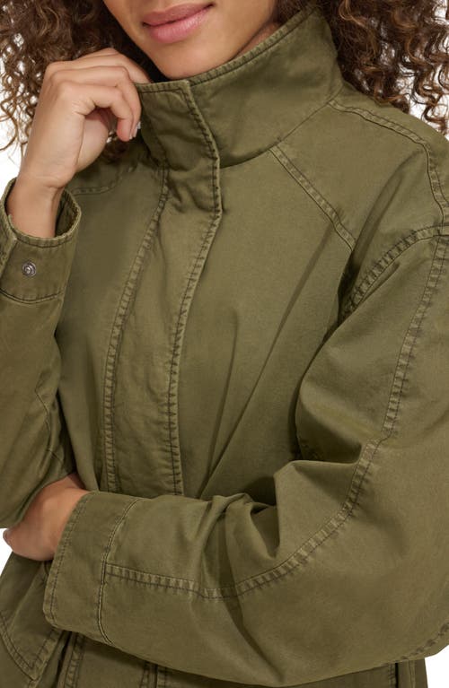 Levi's® Cotton Hooded Jacket In Olive Night