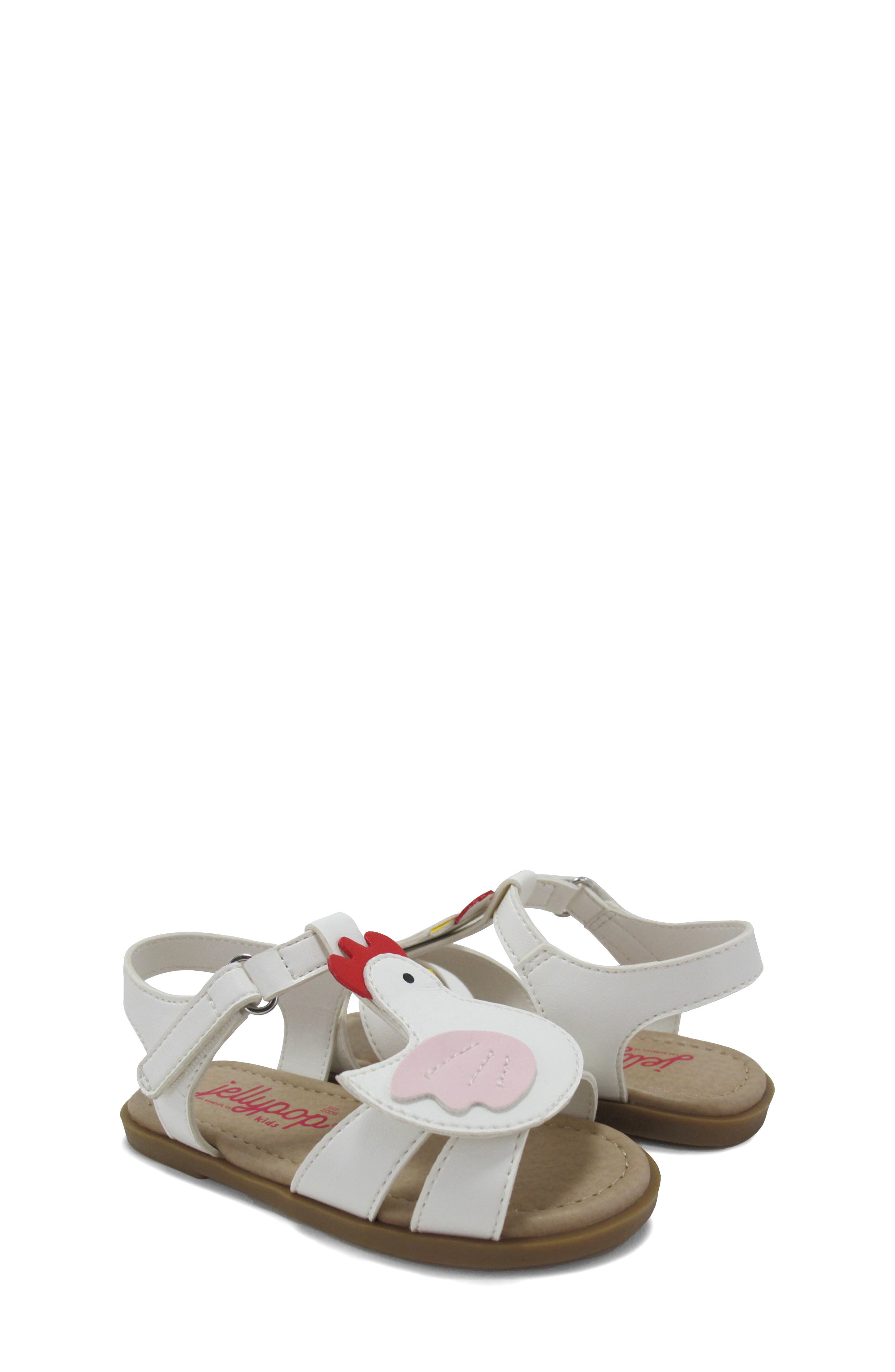 JELLYPOP Kids' Lil Chipper Sandal, Alternate, color, White