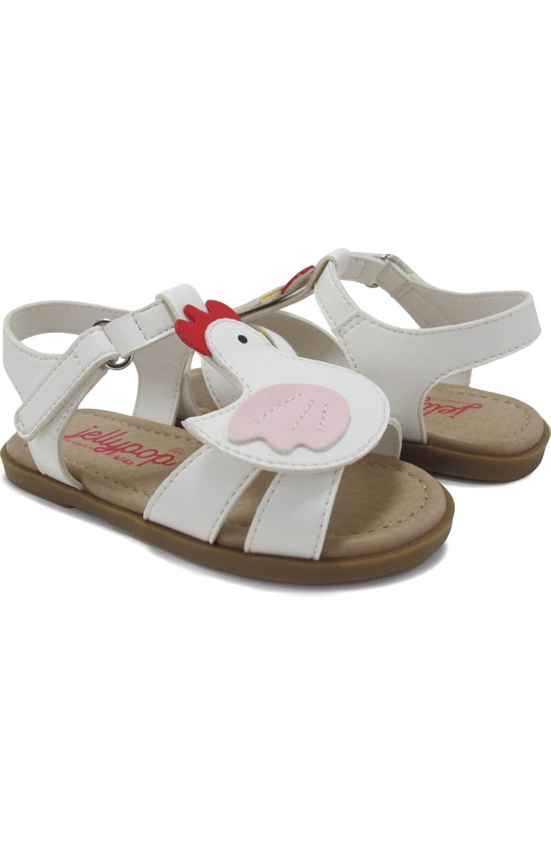 JELLYPOP Kids' Lil Chipper Sandal, Alternate, color, White