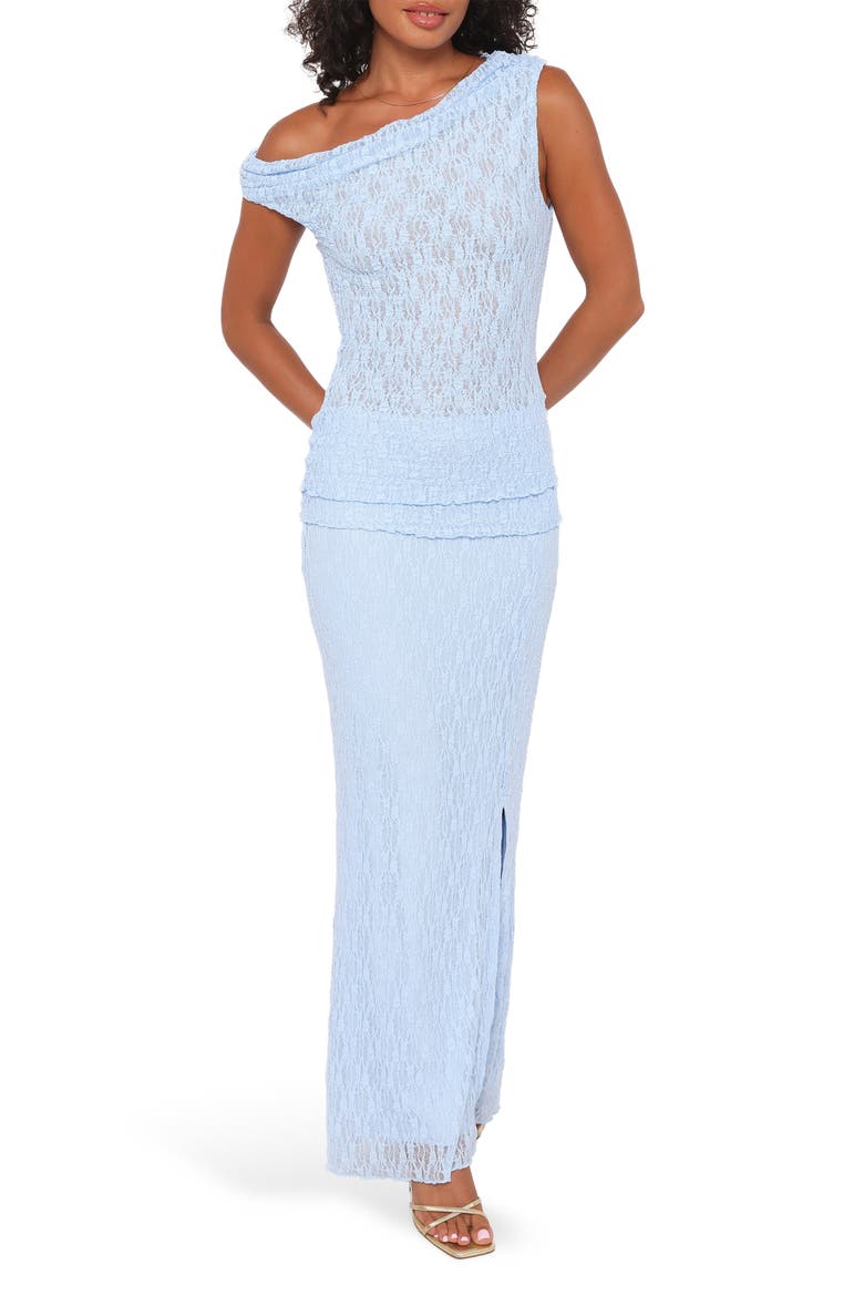 Faeriel One-Shoulder Knit Top, Main, color, BLUE