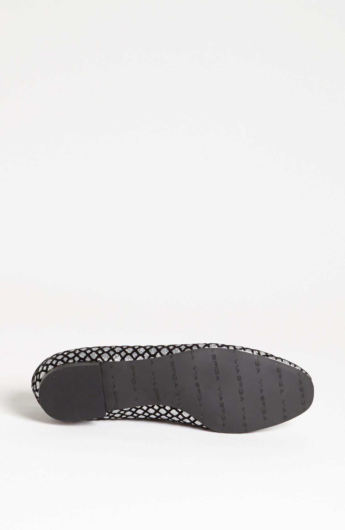 'Edina' Flat, Alternate, color, SILVER GLITTER MESH