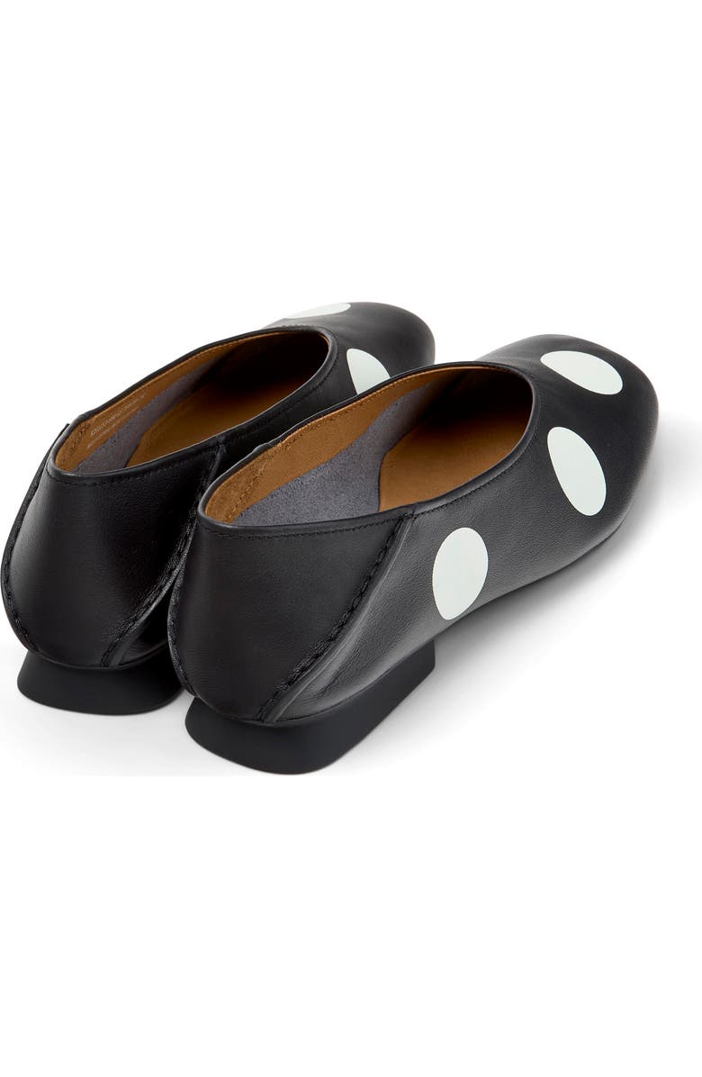 Camper Casi Myra Twins Polka Dot Ballerina Flat, Alternate, color, Black