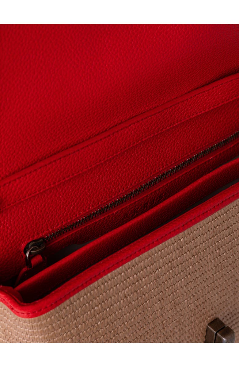 Akris Small Anouk Woven Raffia Crossbody Bag, Alternate, color,