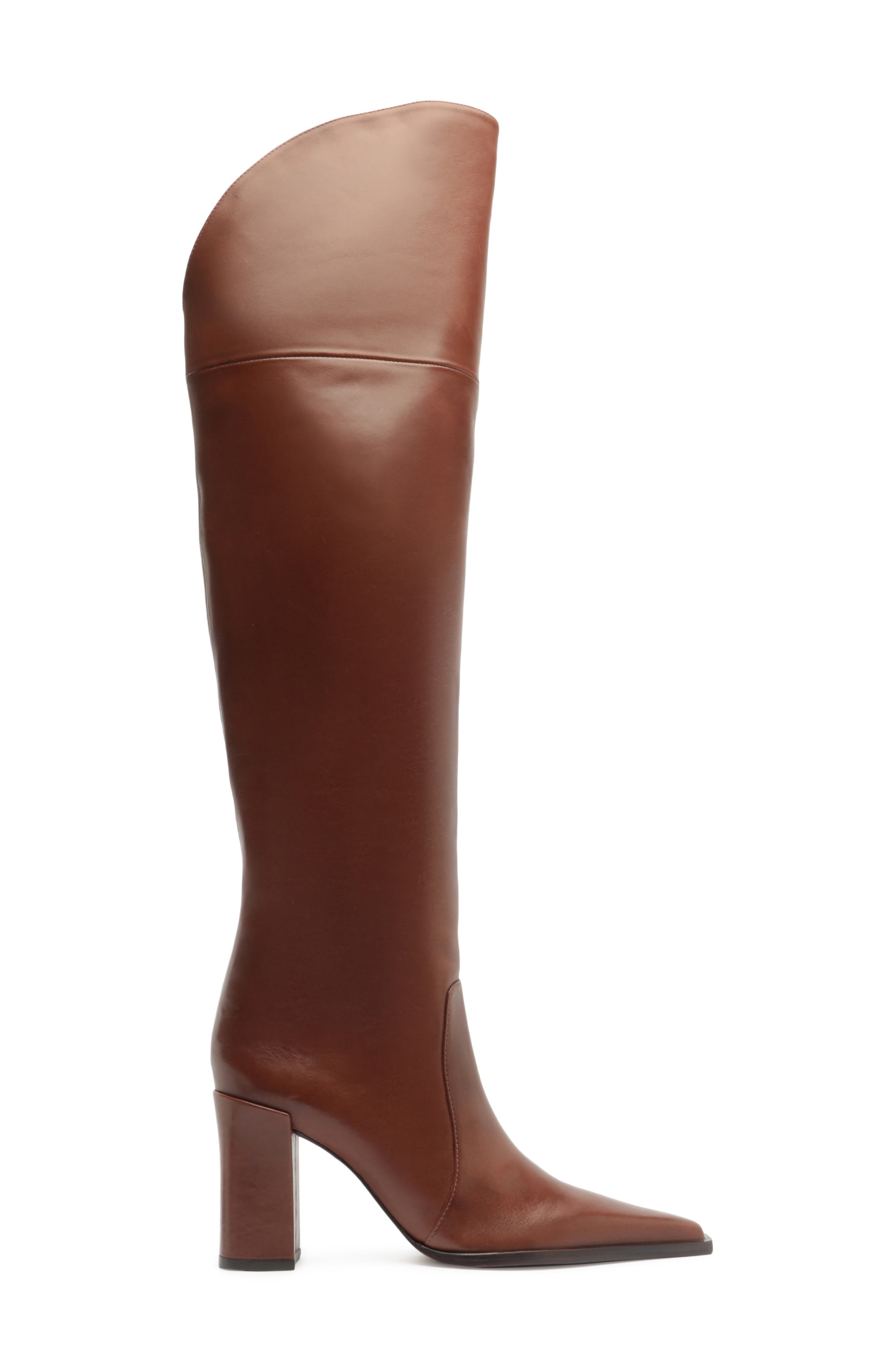 Raffaela Over the Knee Leather Boot, Alternate, color, WARM TOFFEE