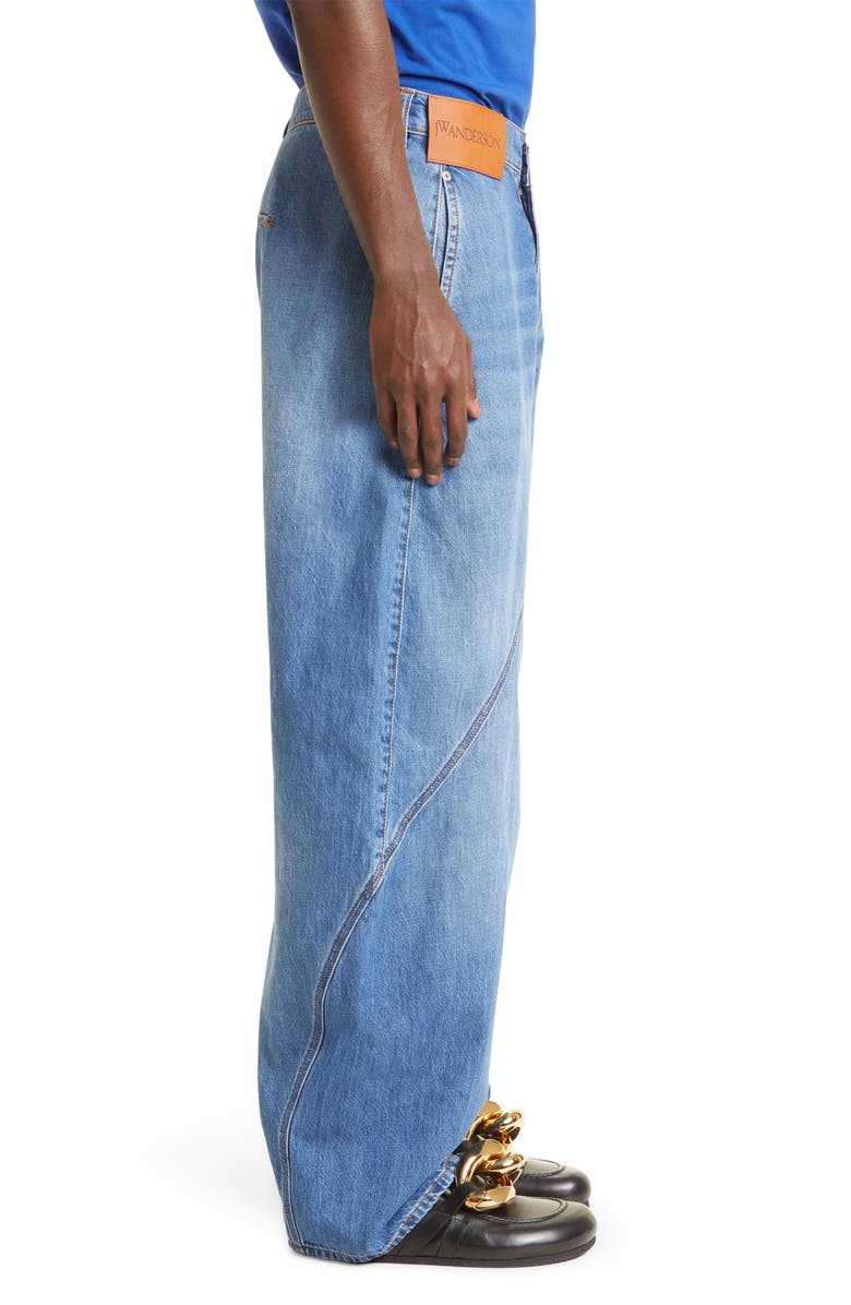 JW Anderson Twisted Workwear Denim Jeans, Alternate, color, 