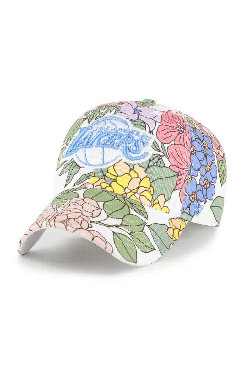 Women's '47  Los Angeles Lakers Florentina Clean Up Adjustable Hat, Main, color, White