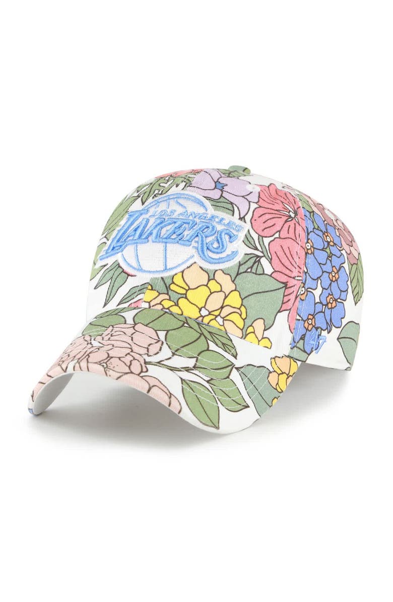 '47 Women's '47  Los Angeles Lakers Florentina Clean Up Adjustable Hat, Main, color, White