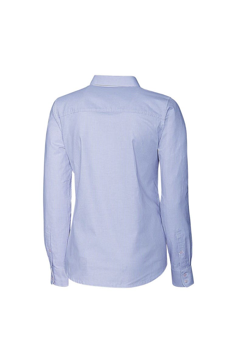 Cutter & Buck Women's Cutter & Buck Light Blue FIU Panthers Oxford Stripe Stretch Long Sleeve Button-Up Shirt, Alternate, color, 