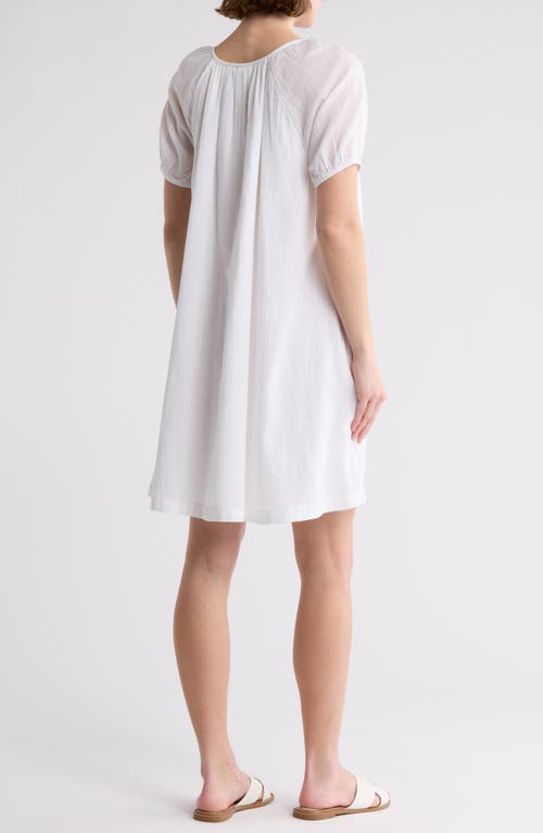 Melrose And Market Gauze Babydoll Minidress In White