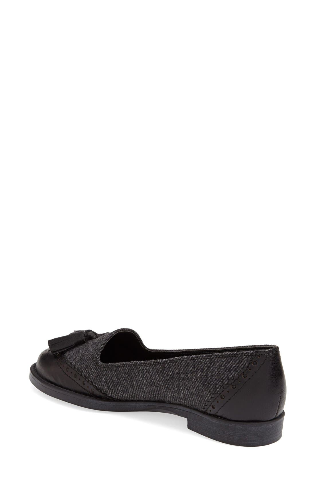 'Reagan' Loafer, Alternate, color, BLACK