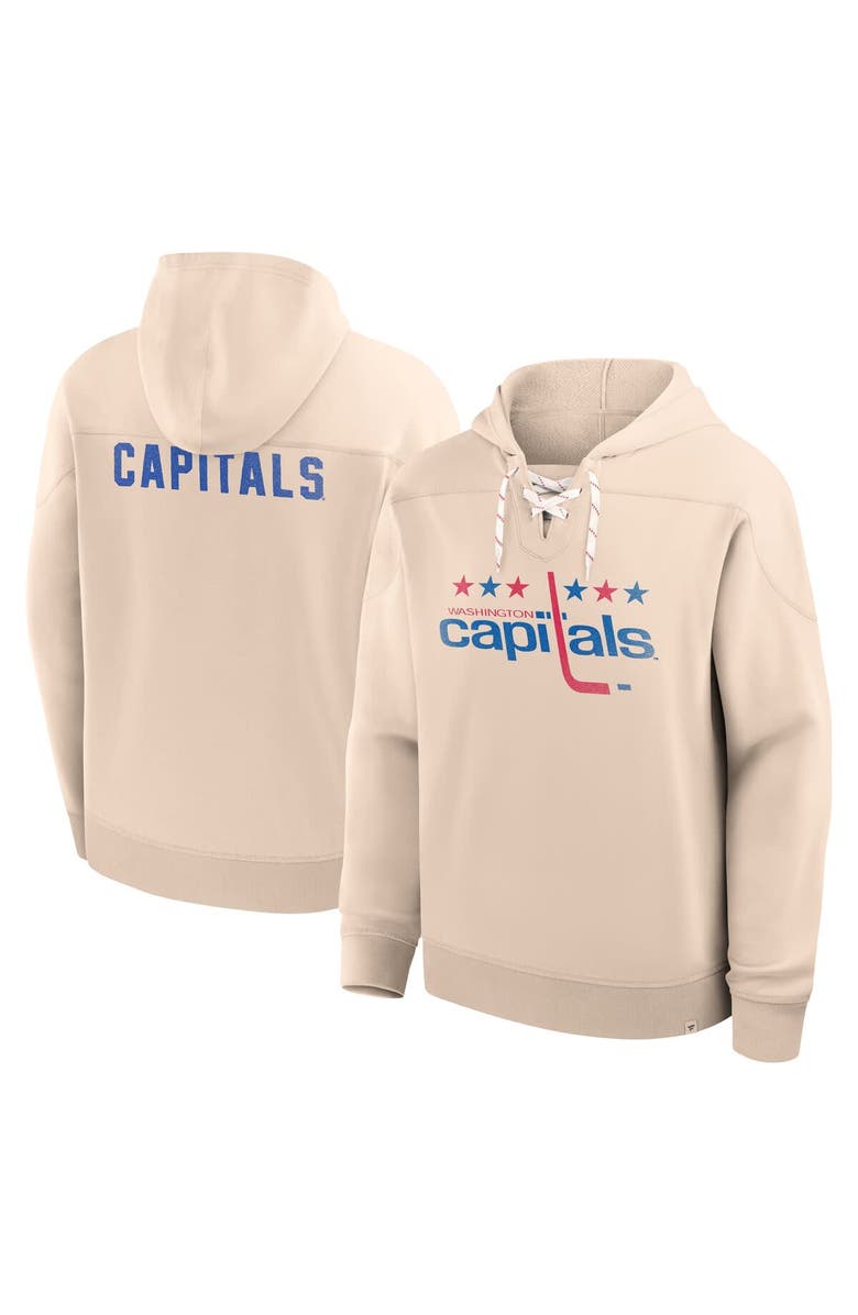 FANATICS Men
s Fanatics Cream Washington Capitals Vintage Hoodie, Main, color, Cream
