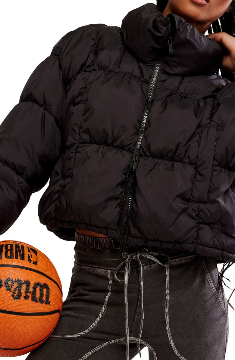 Free People In a Bubble Puffer Jacket, Alternate, color, Black