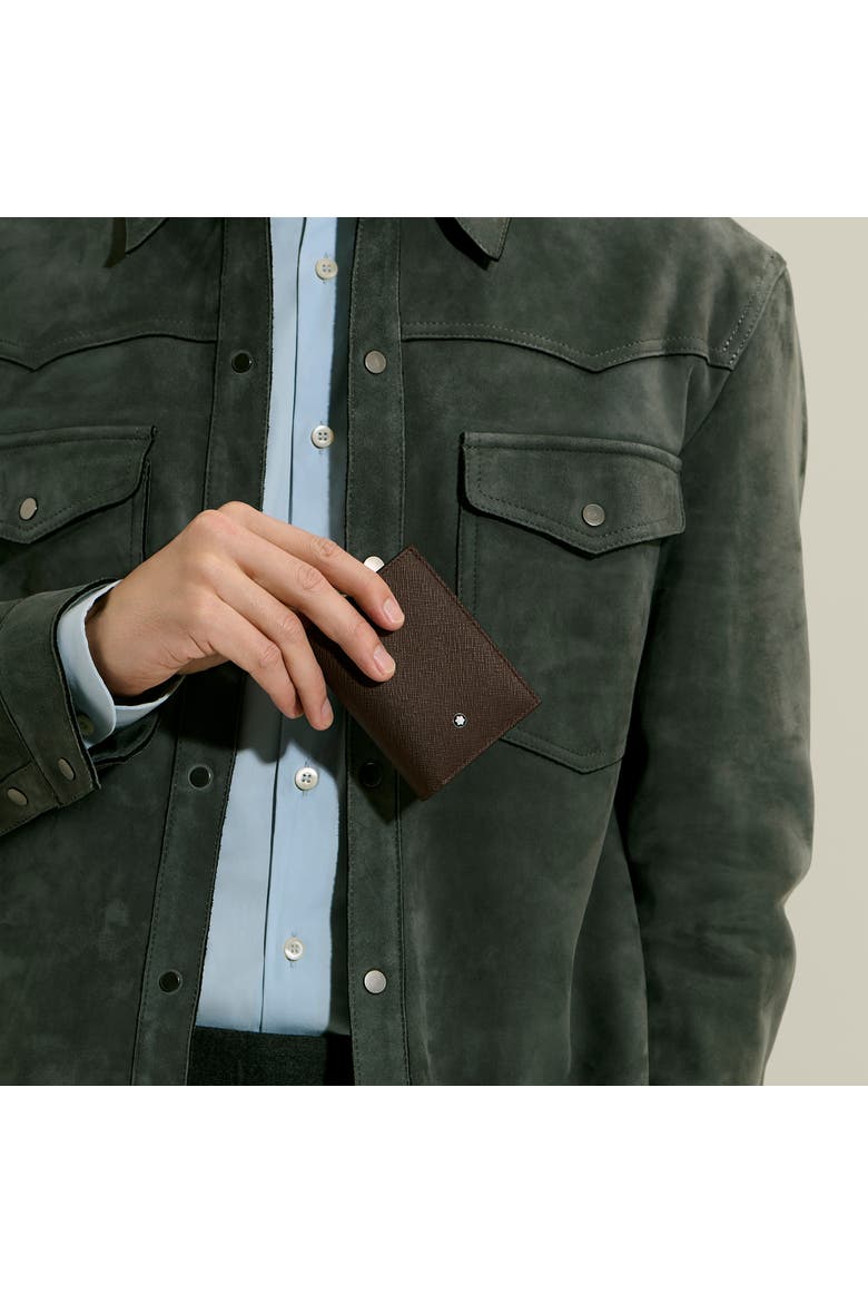 Sartorial Leather Mini Wallet 4cc, Alternate, color, EBONY