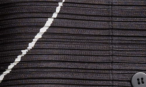 Issey Miyake Pleats Please Pause Print Pleated Cardigan In Black