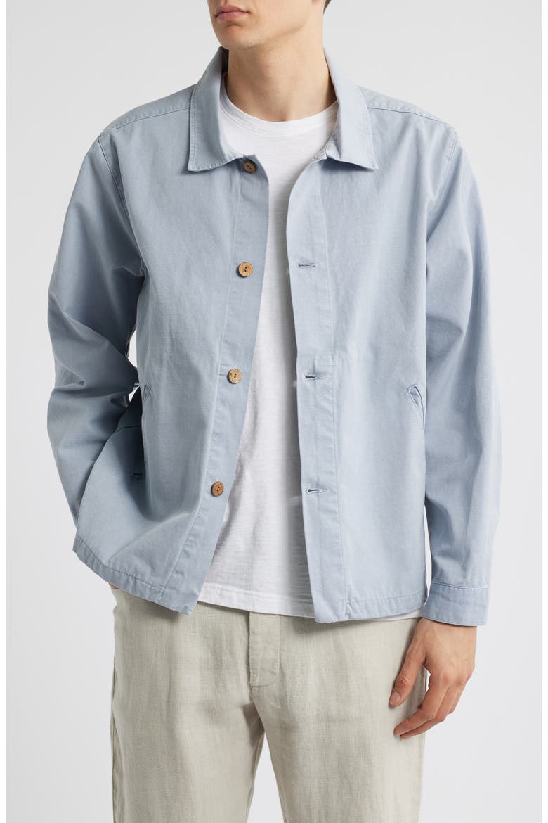 Pac Organic Cotton Ripstop Shell Jacket, Main, color, WAVE
