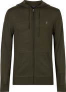 AllSaints Mode Slim Fit Merino Wool Zip Hoodie
