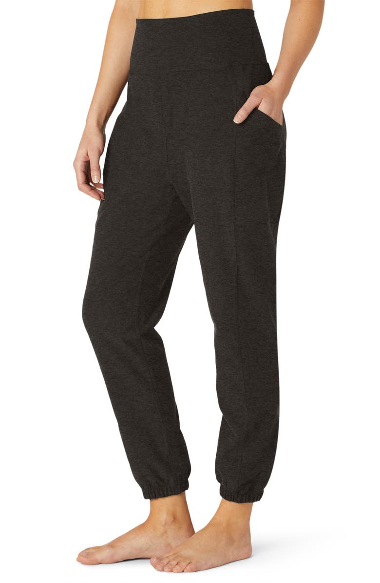 Beyond Yoga Practice High Waist Joggers, Alternate, color, Darkest Night