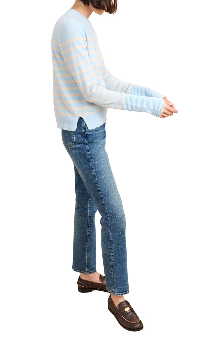 La Ligne Lean Lines Sweater, Alternate, color, Periwinkle/Beige