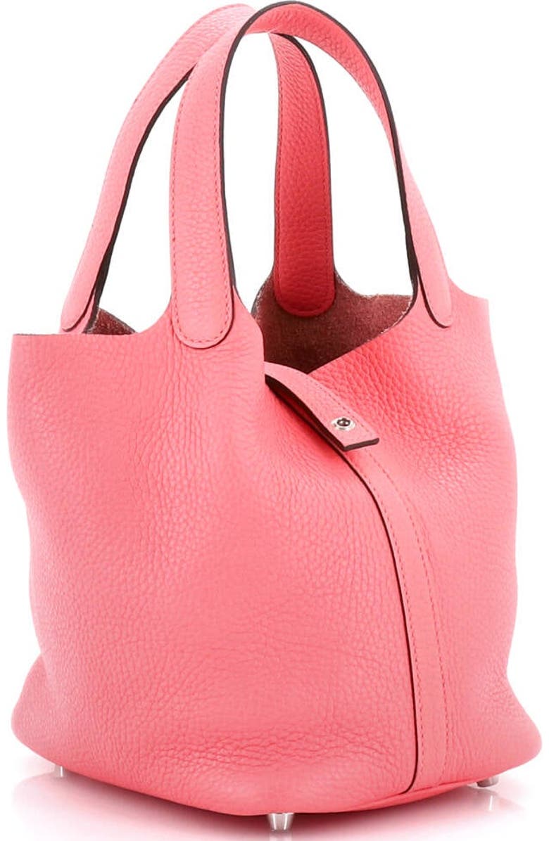 Pre-Owned Hermes Picotin Lock Bag Clemence PM, Alternate, color, Rose Azalee