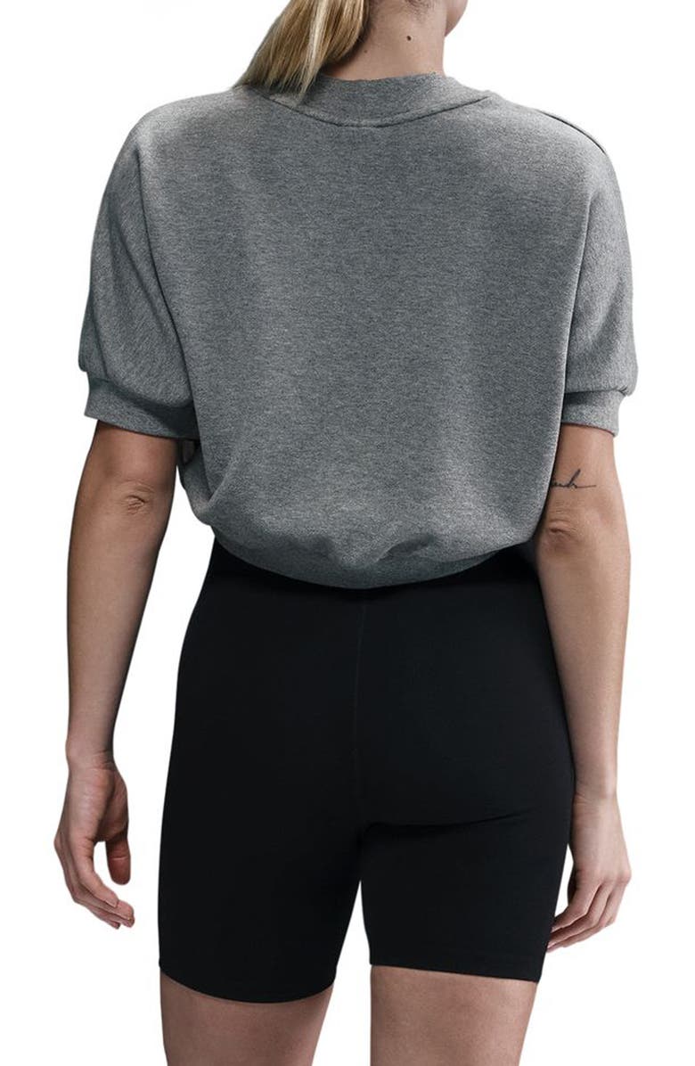 Nike Logo Short Sleeve High-Low Sweatshirt, Alternate, color, 