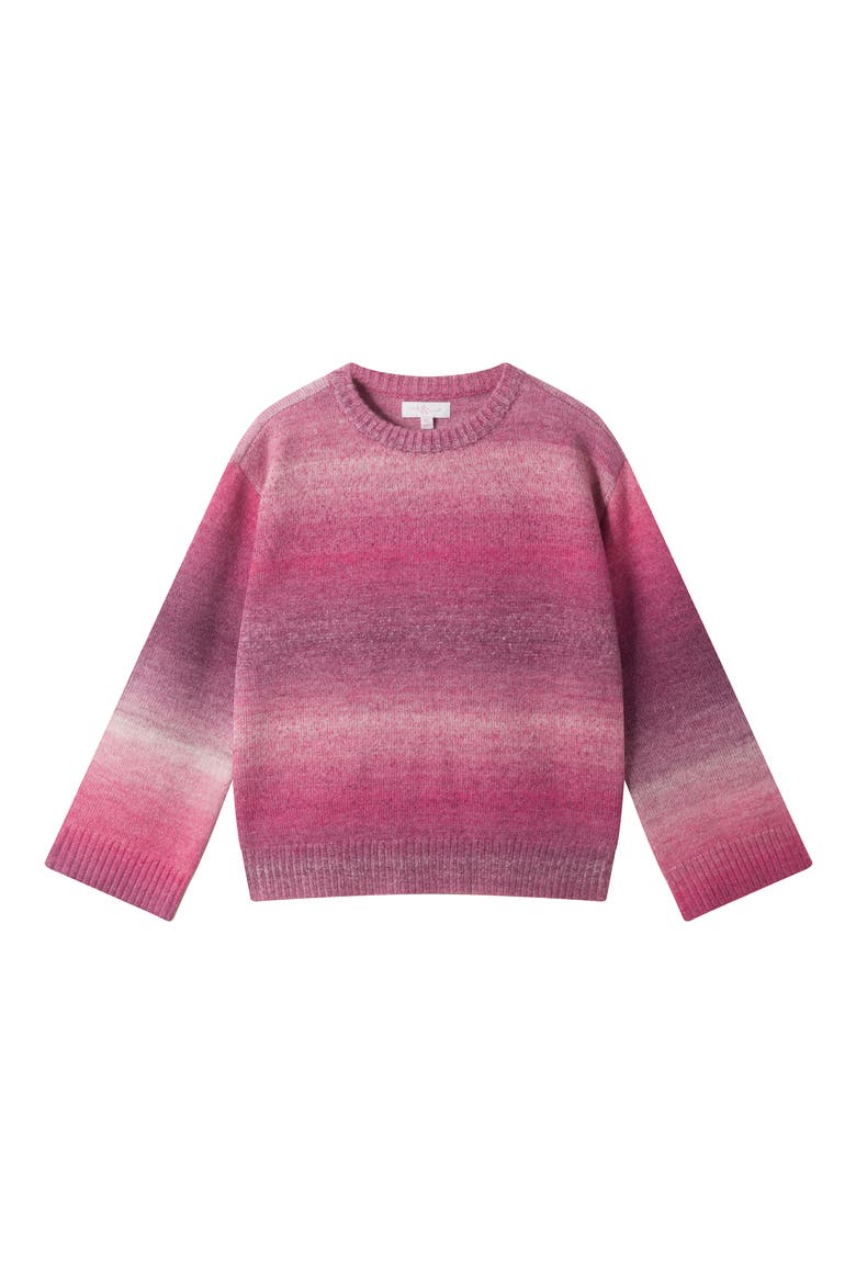 Kids' Ombre Bell Sleeve Sweater, Main, color, PINK OMBRE