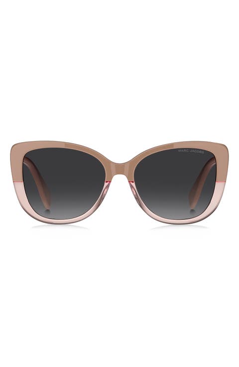 55mm Gradient Cat Eye Sunglasses