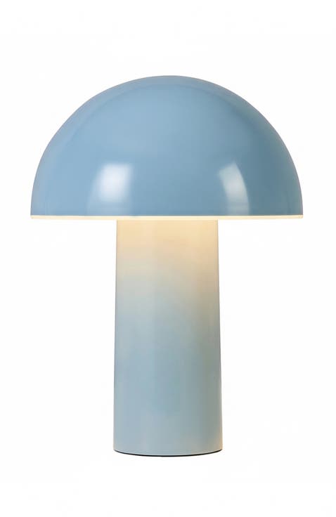 Celia 10" Portable Touch-Controlled Outdoor Patio Mushroom Table Lamp
