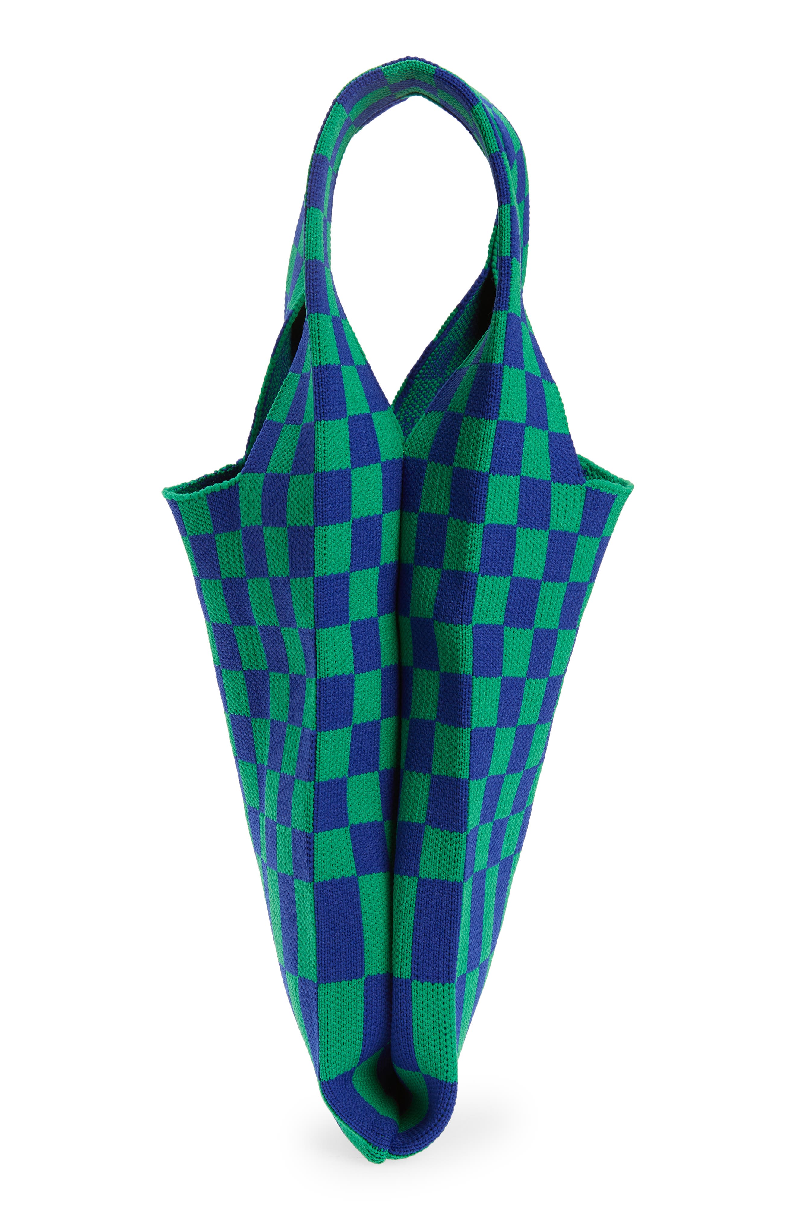 Rainbow Unicorn Birthday Surprise Checkered Shopping Tote, Alternate, color, 