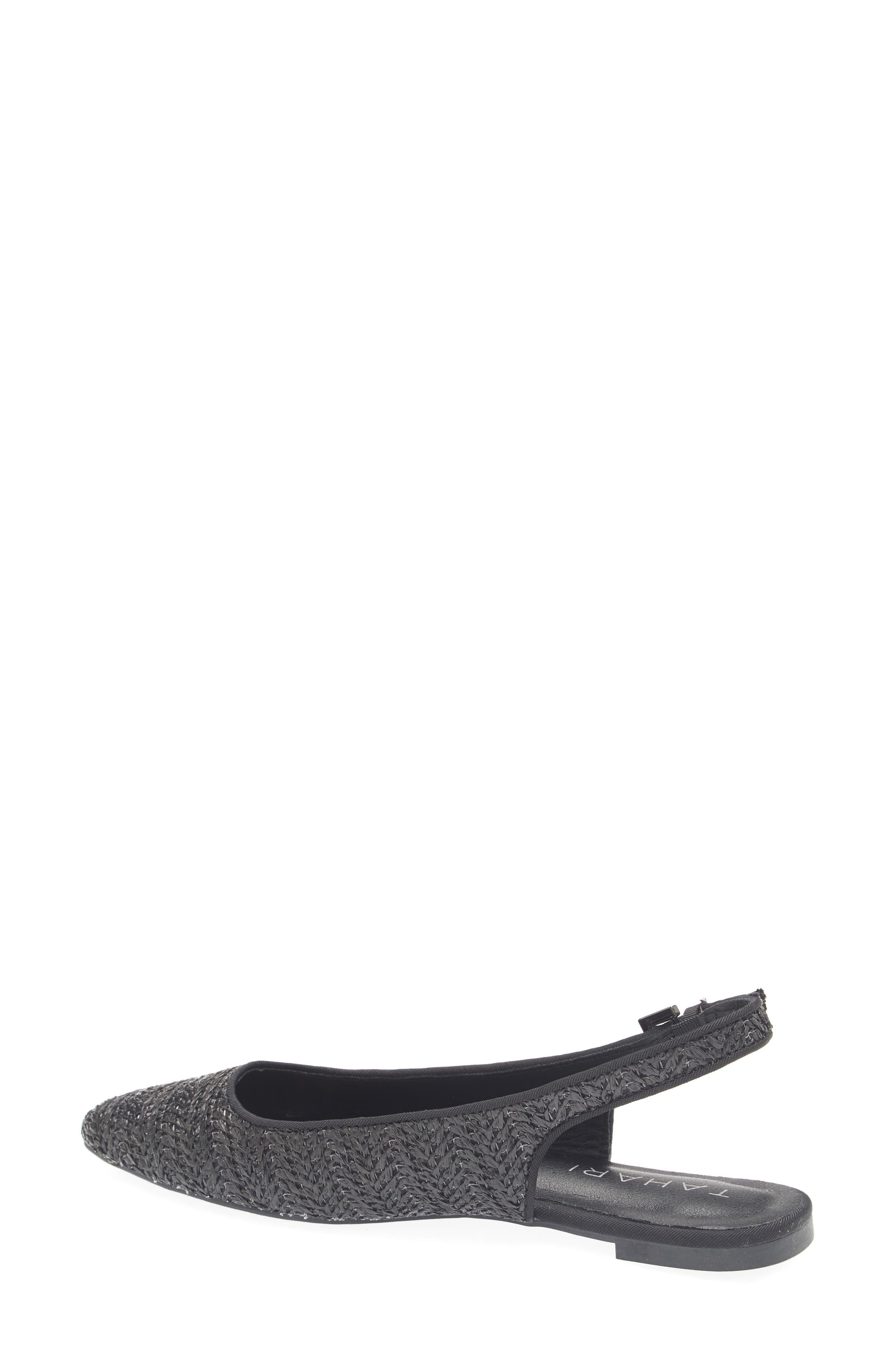 Tahari Faux Raffia Slingback Flat, Alternate, color, 