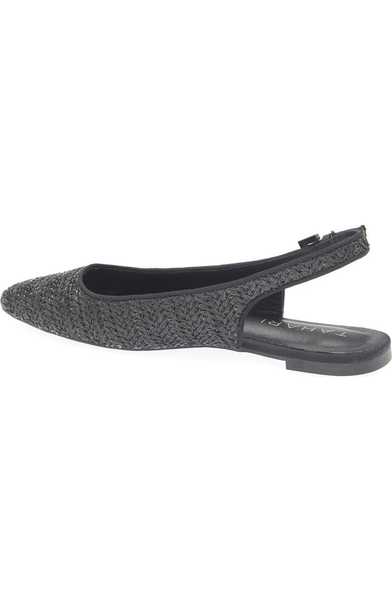 Tahari Faux Raffia Slingback Flat, Alternate, color,