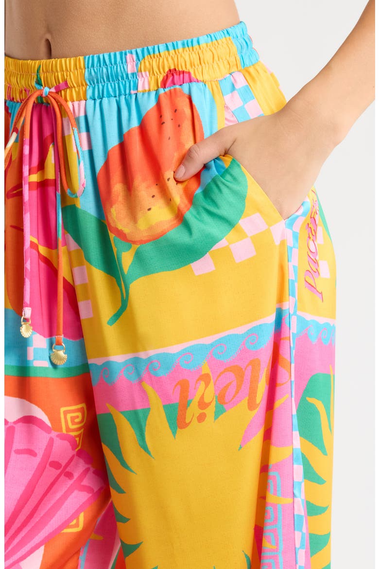 Drawstring Cover-Up Resort Pants, Alternate, color, SUNKISSED COAST