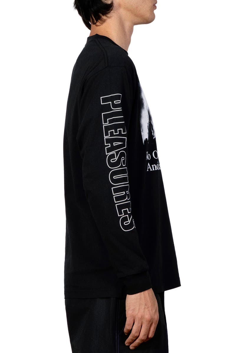 PLEASURES Incognito Graphic Print Cotton Shirt, Alternate, color, Black