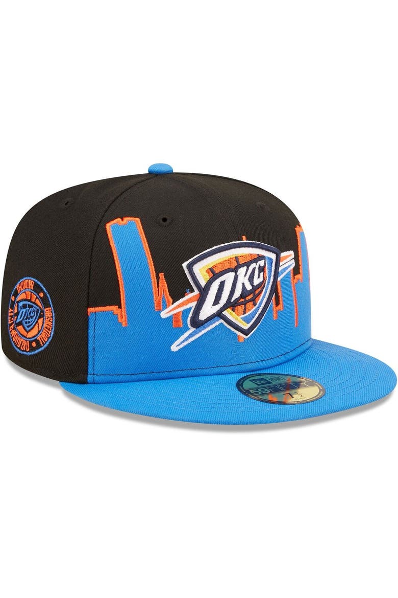Men's New Era Blue/Black Oklahoma City Thunder 2022 Tip-Off 59FIFTY Fitted Hat, Main, color, Blue