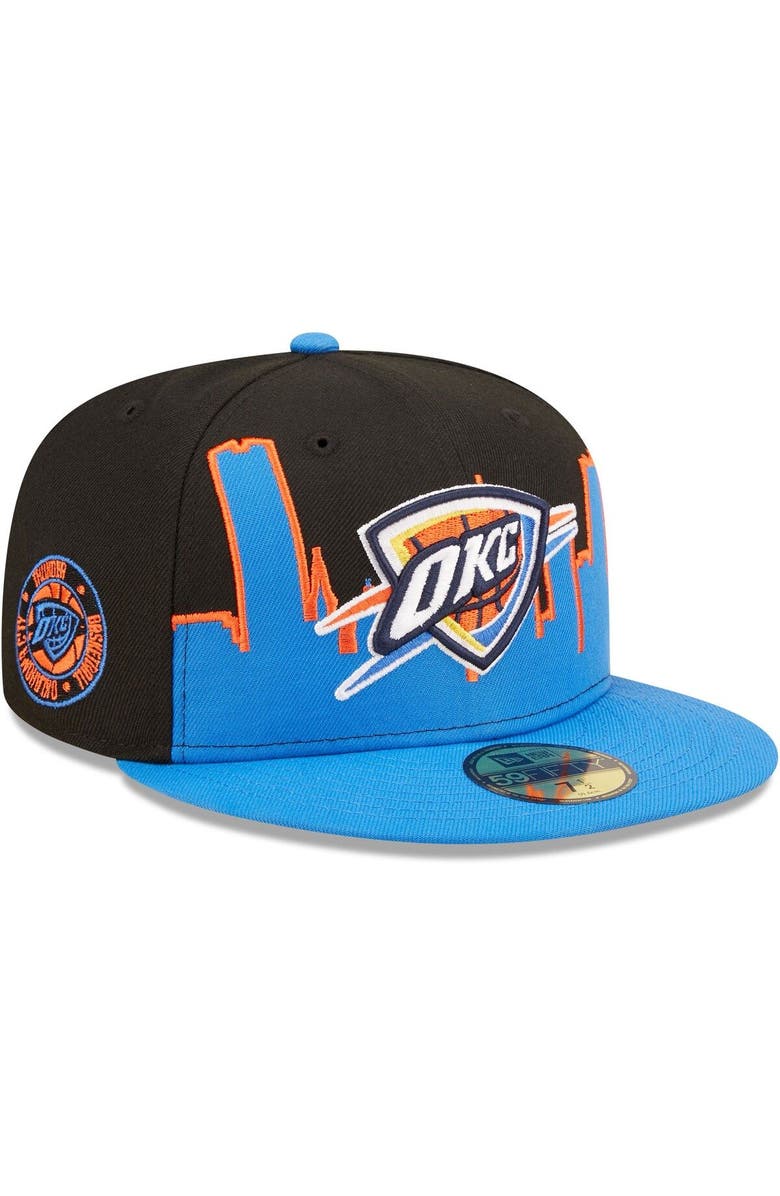 New Era Men's New Era Blue/Black Oklahoma City Thunder 2022 Tip-Off 59FIFTY Fitted Hat, Main, color, 
