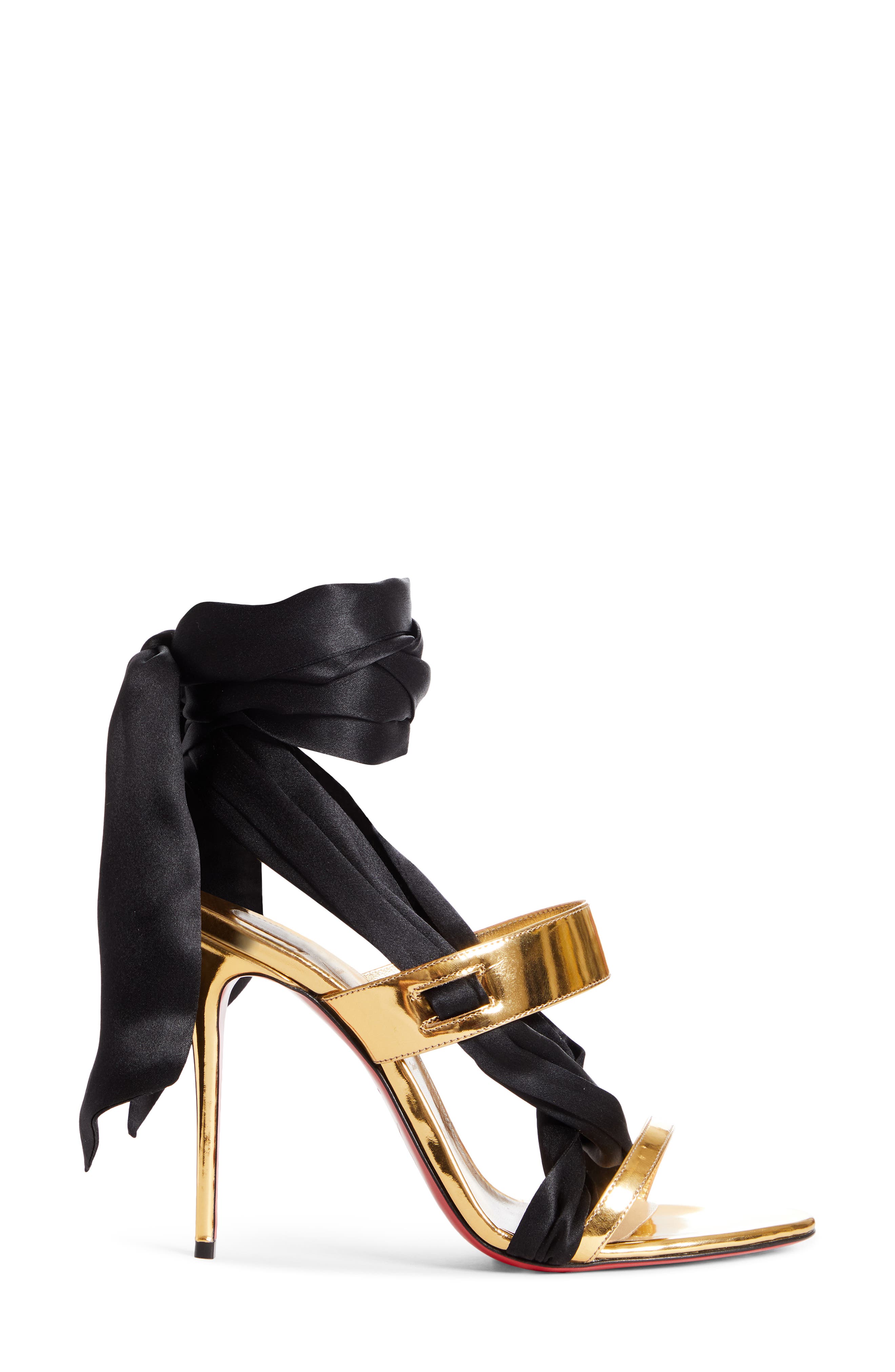 Christian Louboutin Foulard Cheville Tie Up Sandal, Alternate, color, 