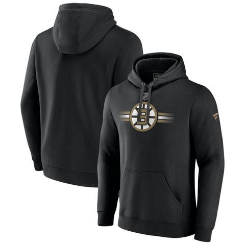 Men's Fanatics Black Boston Bruins Secondary Logo Pullover Hoodie