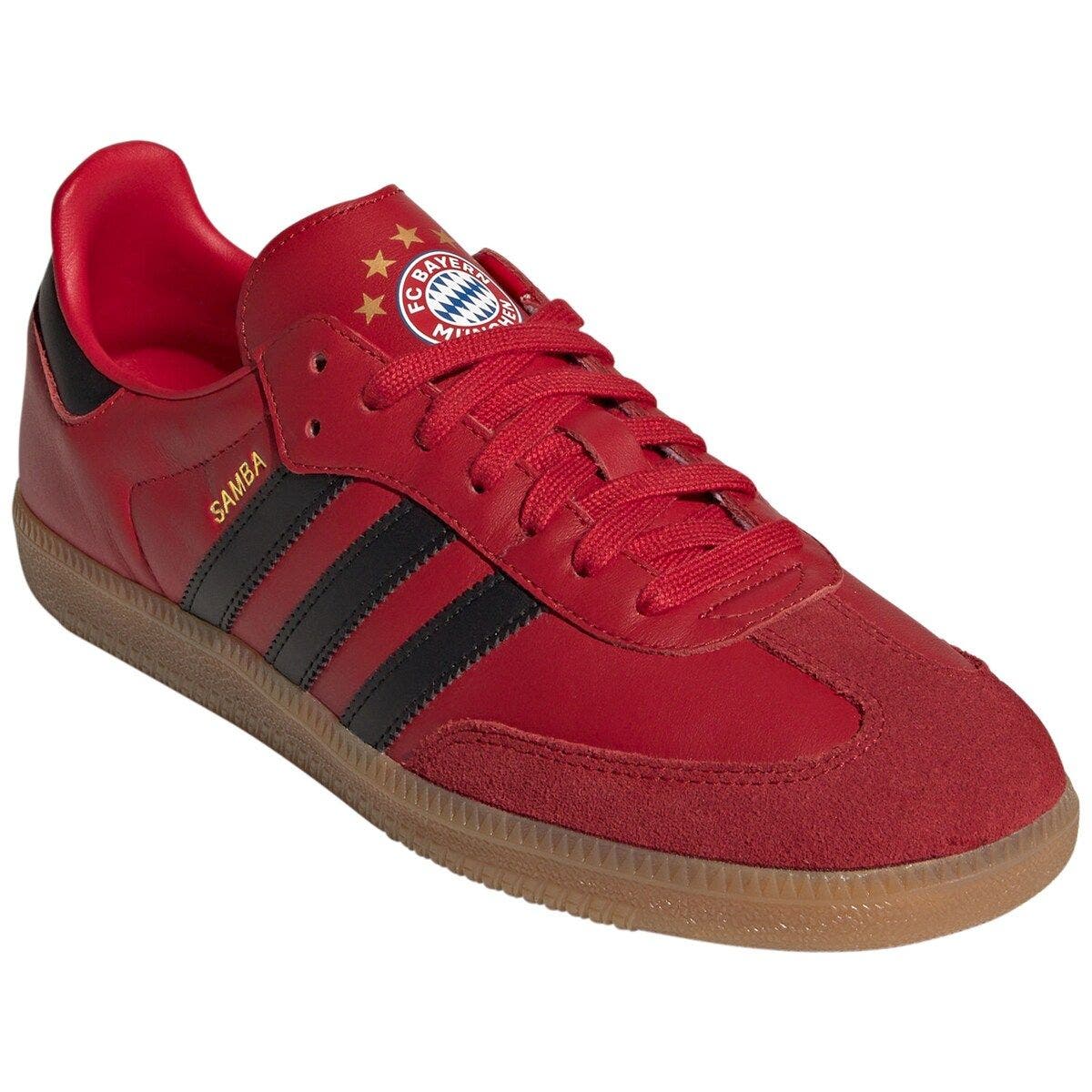 adidas Men's adidas Red Bayern Munich Team Samba Shoes, Alternate, color, 