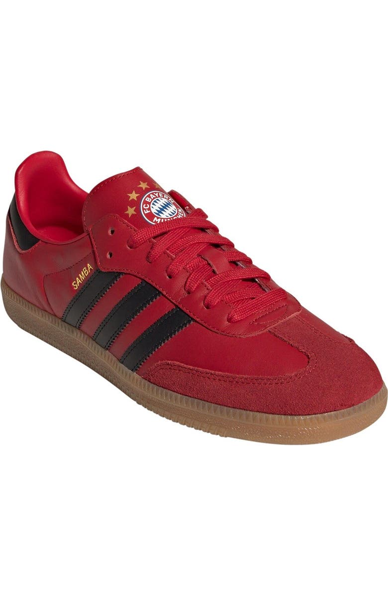 adidas Men's adidas Red Bayern Munich Team Samba Shoes, Alternate, color,
