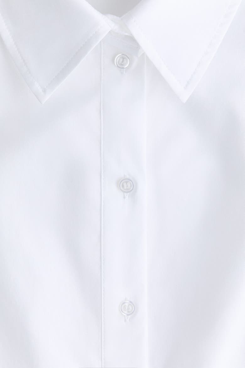 Poplin Peplum Shirt, Alternate, color, White