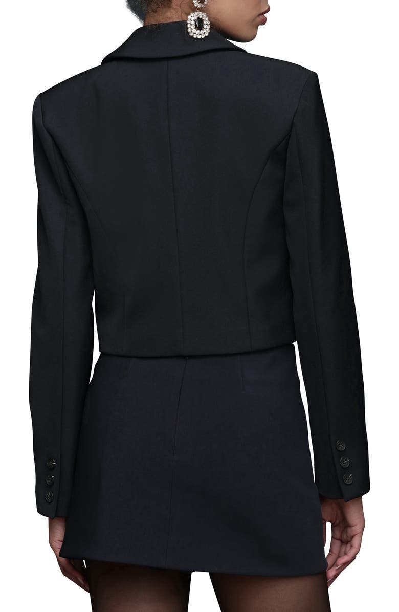 Avec Les Filles Crop Blazer, Alternate, color, Navy - Black