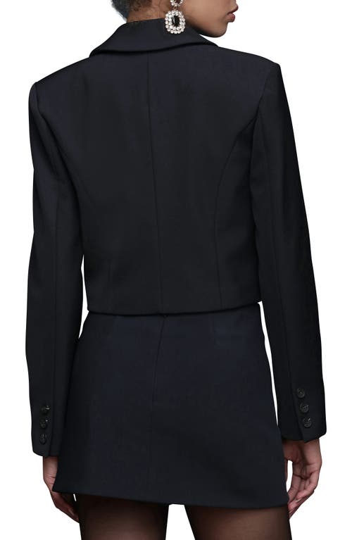 Avec Les Filles Crop Blazer In Blue