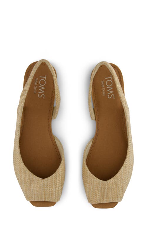Shop Toms The Briella Slingback Sandal In Natural Raffia