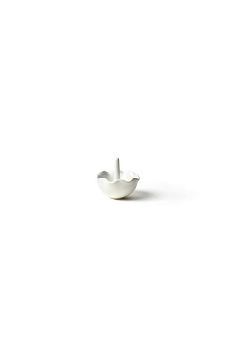 Signature White Ruffle Ring Dish
