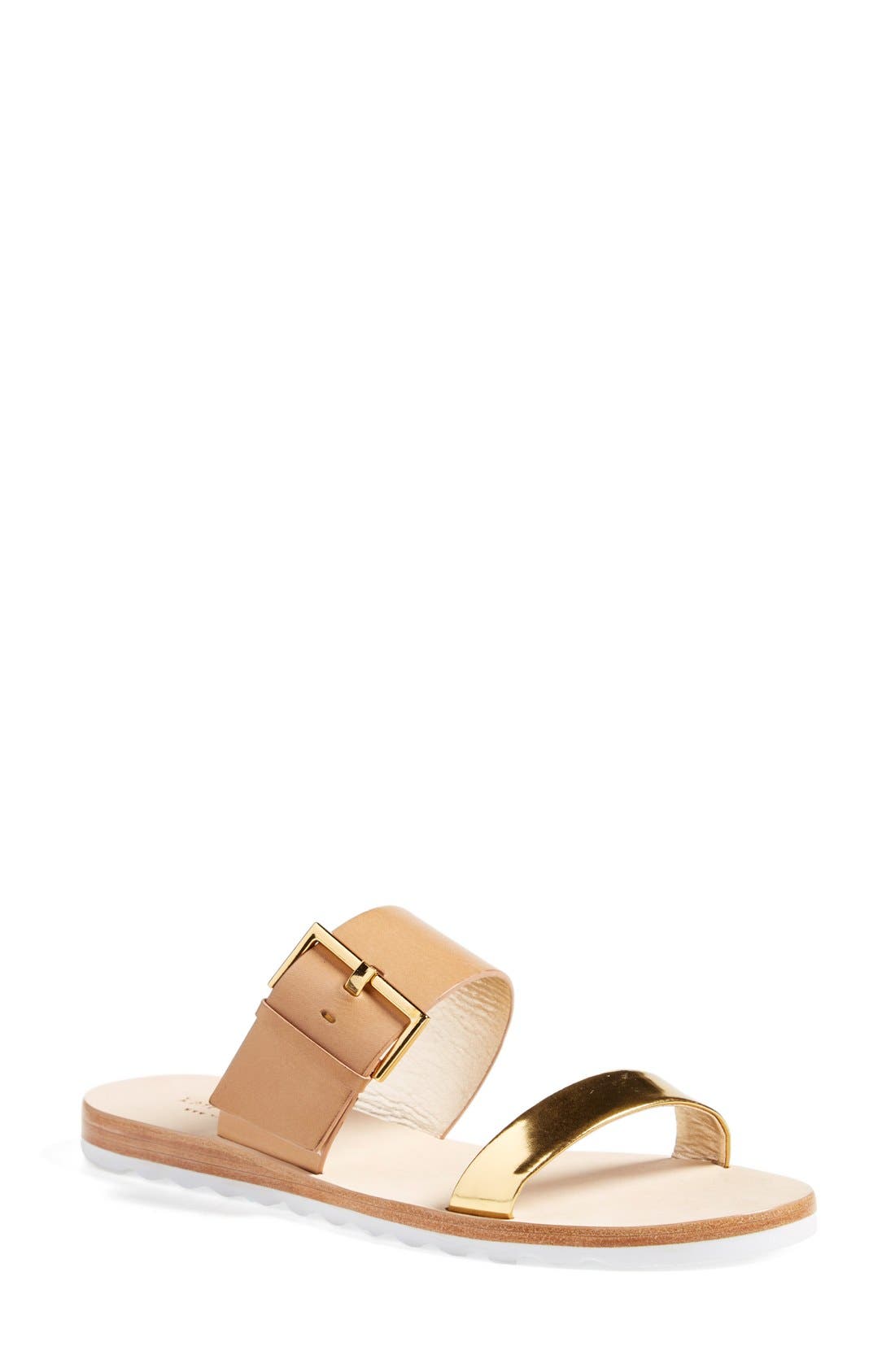 'attitude' slide sandal, Main, color, NATURAL