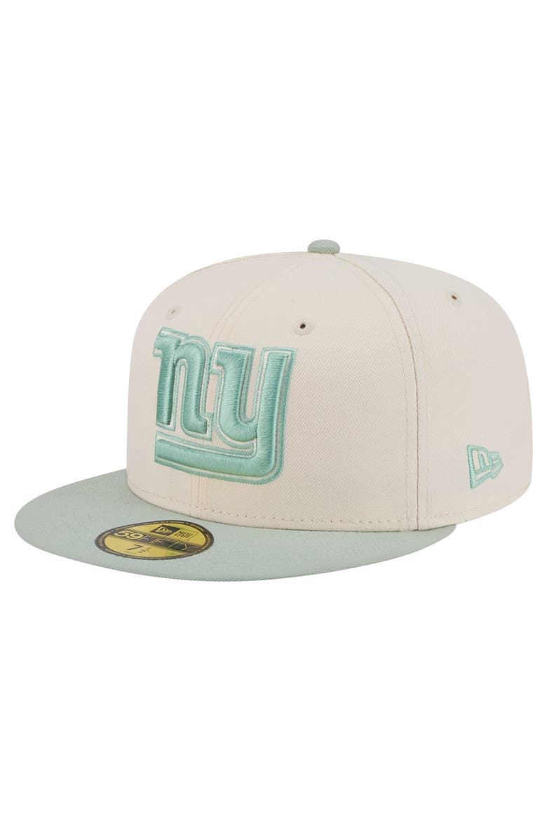 Men's New Era Cream/Light Green New York Giants Color Pack 59FIFTY Fitted Hat, Main, color, Cream