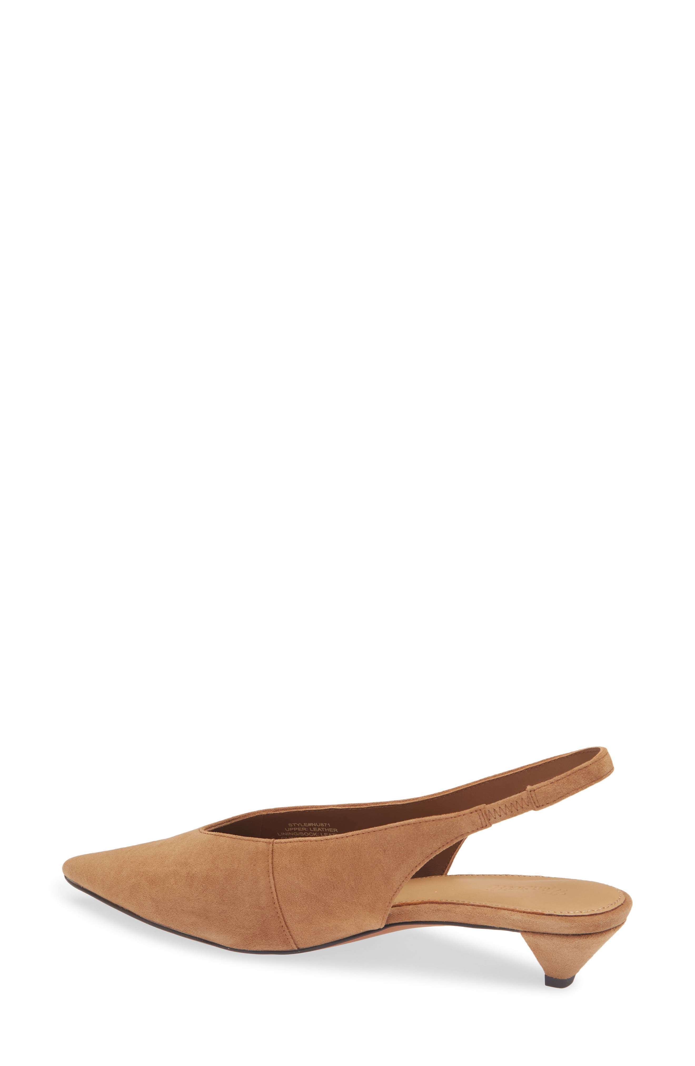 Madewell Mariette Kitten Heel Slingback Pump, Alternate, color, Dried Acorn