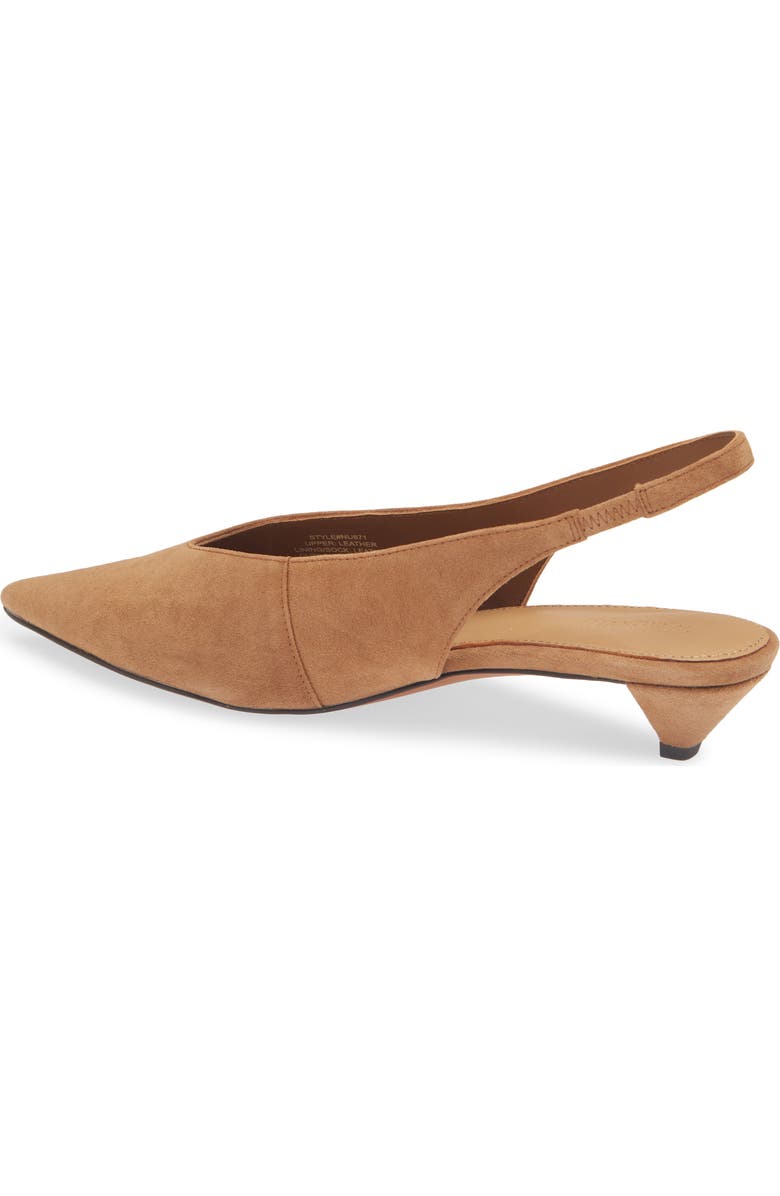 Madewell Mariette Kitten Heel Slingback Pump, Alternate, color, Dried Acorn